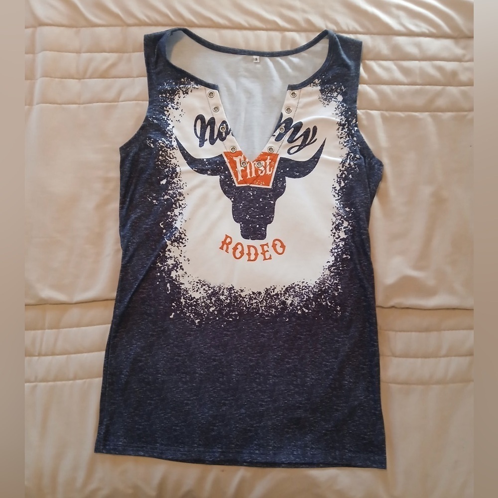 Gray‎ Rodeo Graphic Tank Top - Picture 3 of 8